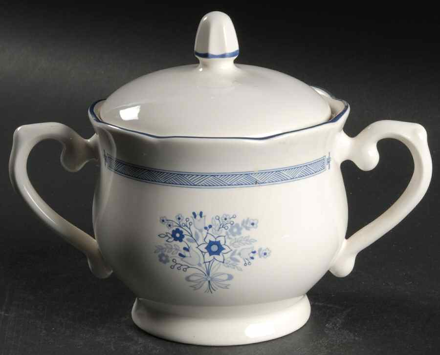 Blue Ribbon Sugar Bowl & Lid by Lenox-1