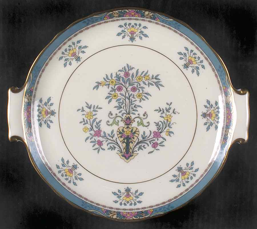 Blue Tree (Gold Trim) Handled Cake Plate by Lenox-1