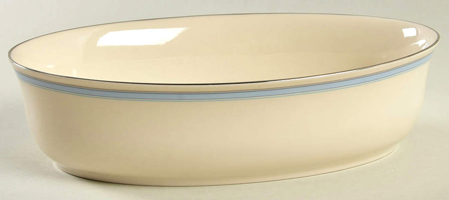 Bradford (Platinum Trim) 9" Oval Vegetable Bowl by Lenox-1