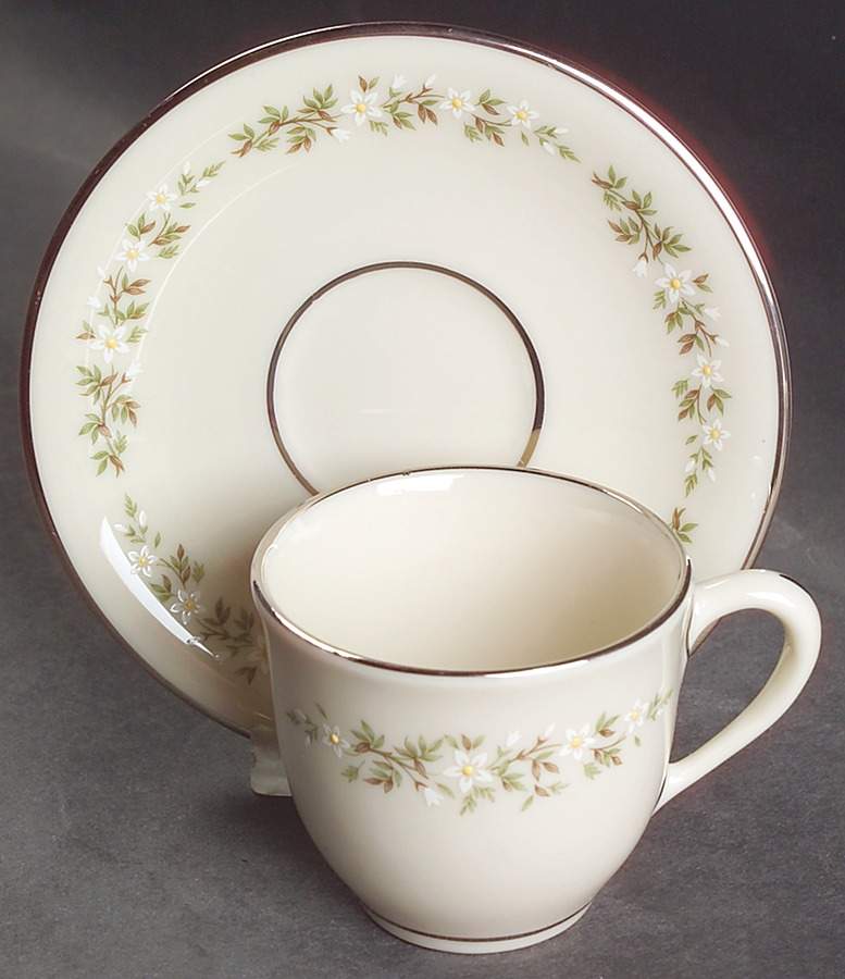 Brookdale Flat Demitasse Cup & Saucer Set by Lenox-1