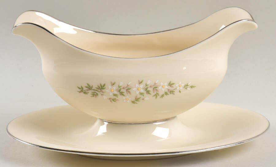 Brookdale Gravy Boat with Attached Underplate by Lenox-1