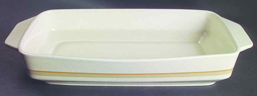 Brushwork Beige 15" Rectangular Baker by Lenox-1