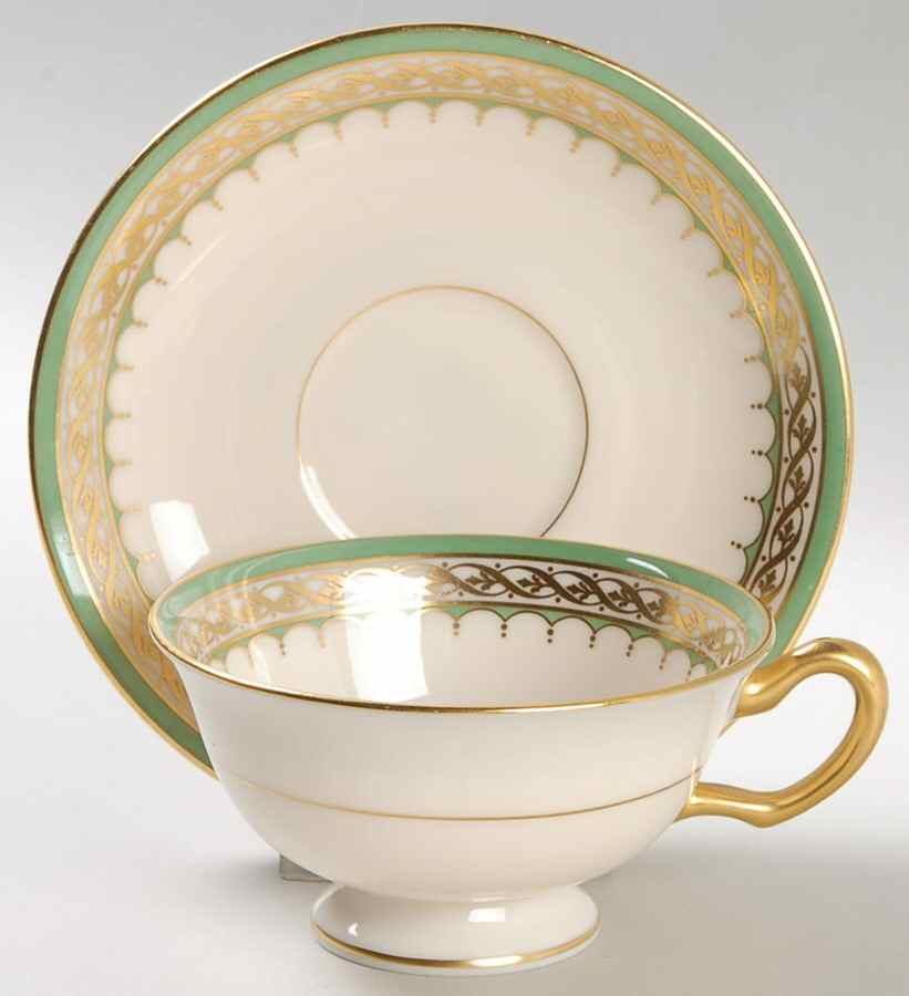 Cambridge Green Footed Cup & Saucer Set by Lenox-1