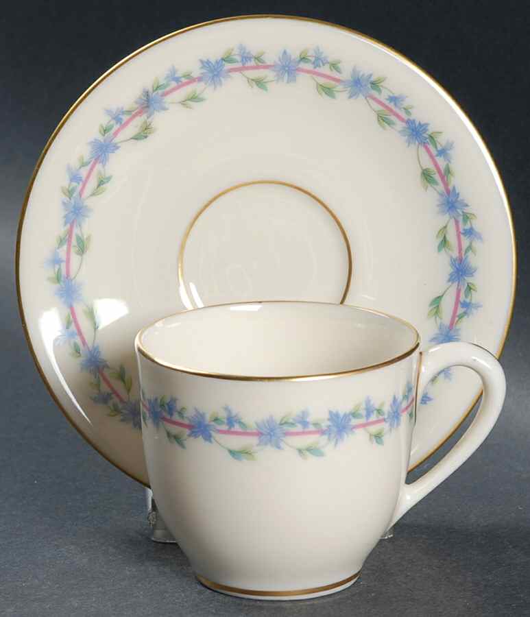 Caprice Footed Demitasse Cup & Saucer Set by Lenox-1