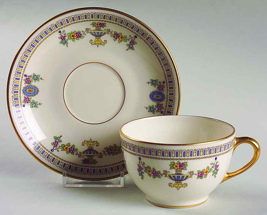 Colonial Flat Cup & Saucer Set by Lenox-1