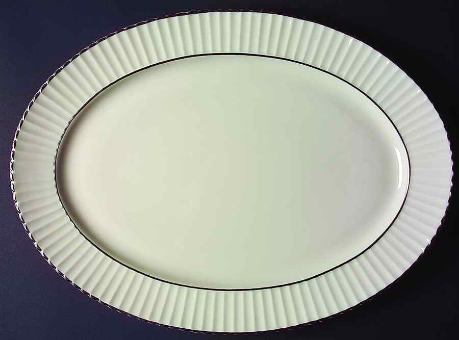 Colonnade Platinum 17" Oval Serving Platter by Lenox-1