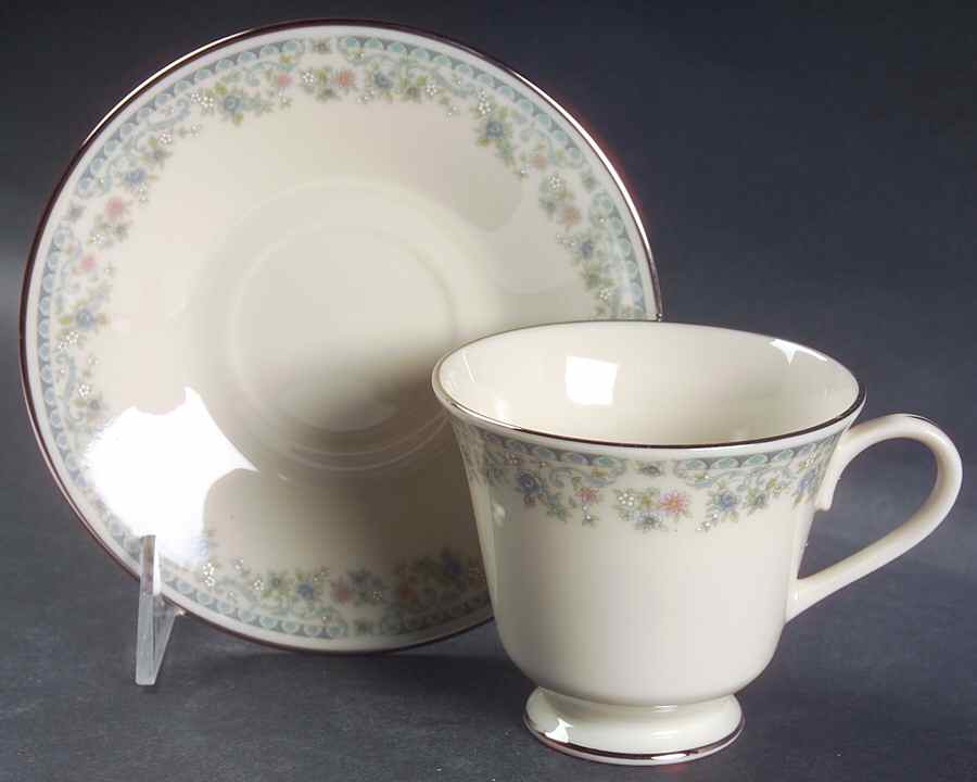 Columbine Footed Cup & Saucer Set by Lenox-1