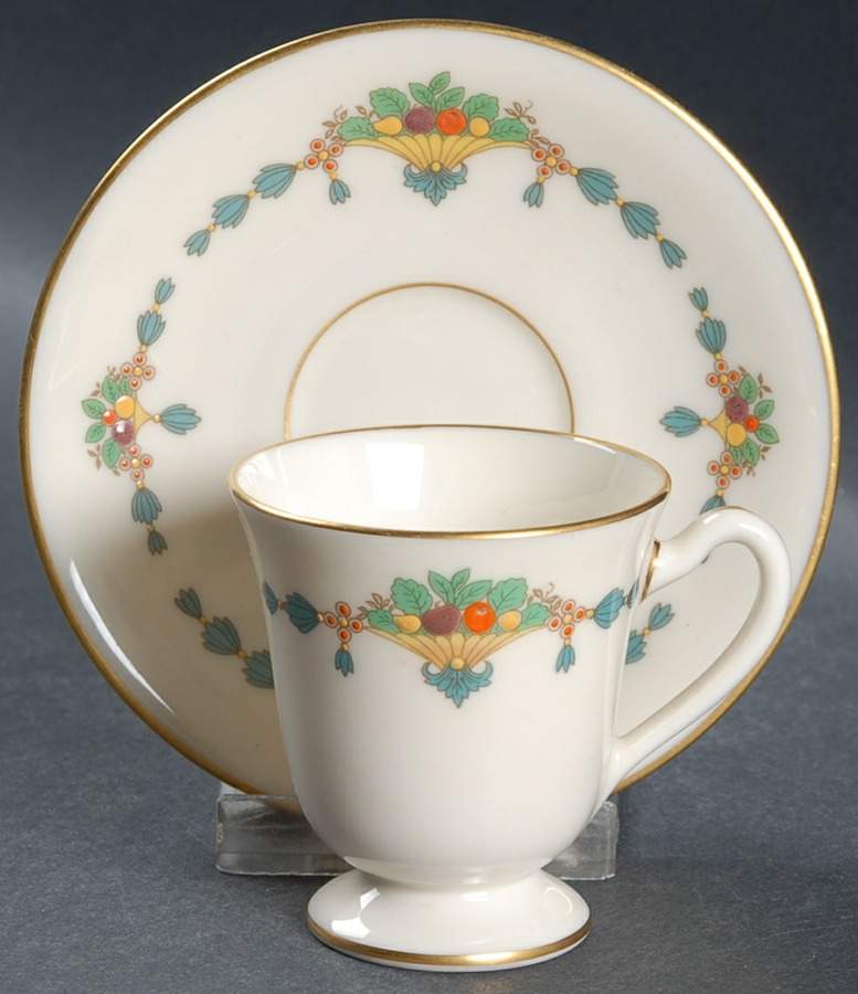 Empress Footed Demitasse Cup & Saucer Set by Lenox-1