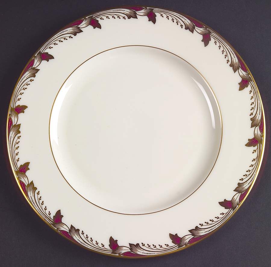 Essex Maroon (Smooth) Luncheon Plate by Lenox-1