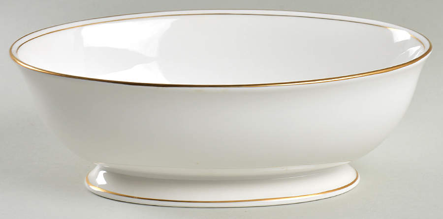 Federal Gold (Discontinued 2005) 9" Oval Vegetable Bowl by Lenox-1