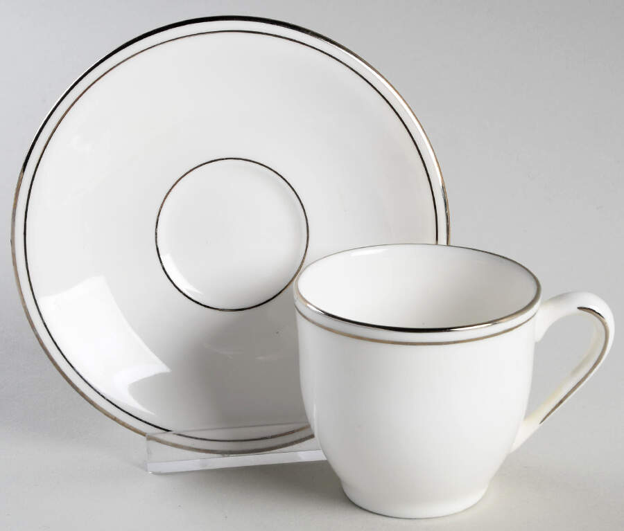 Federal Platinum Flat Demitasse Cup & Saucer Set by Lenox-1