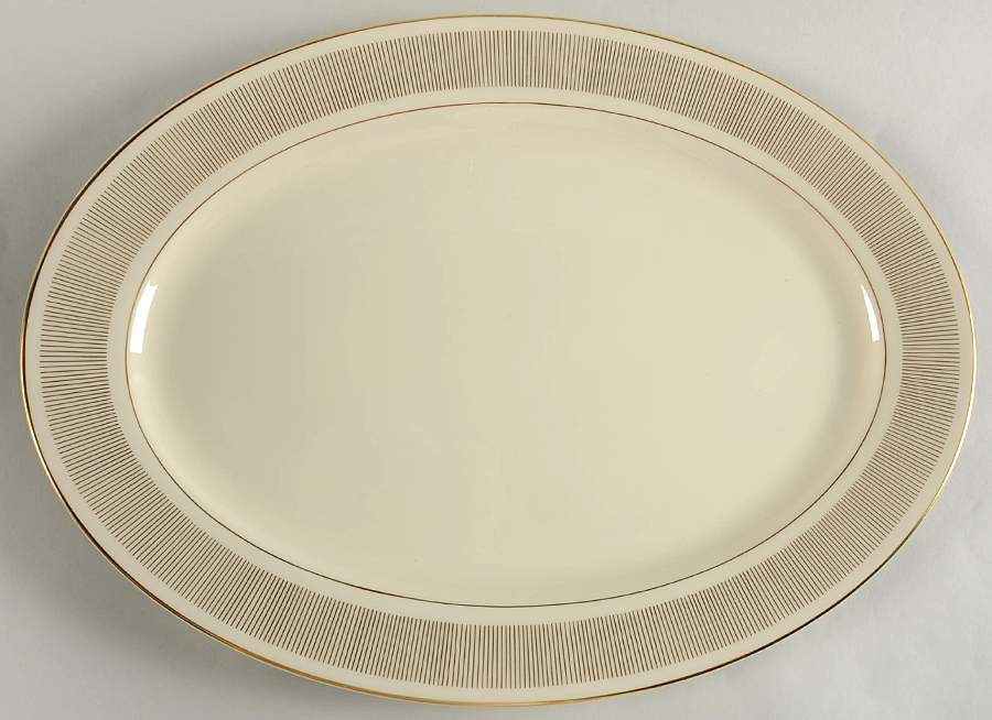 Flourish 17" Oval Serving Platter by Lenox-1