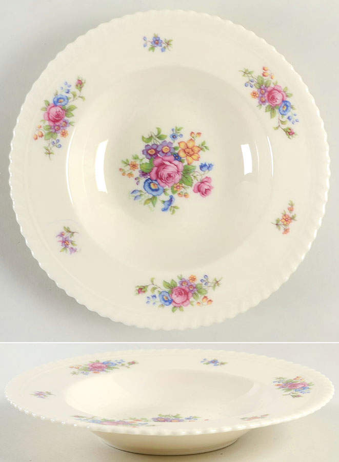Gadroon Rose Rim Soup Bowl by Lenox-1