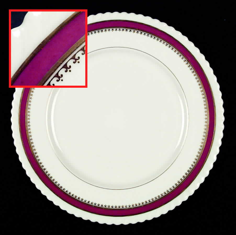 Georgian Maroon Dinner Plate by Lenox-1
