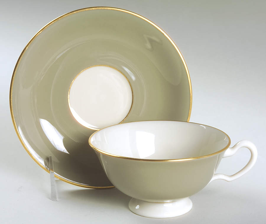 Glendale Footed Cup & Saucer Set by Lenox-1