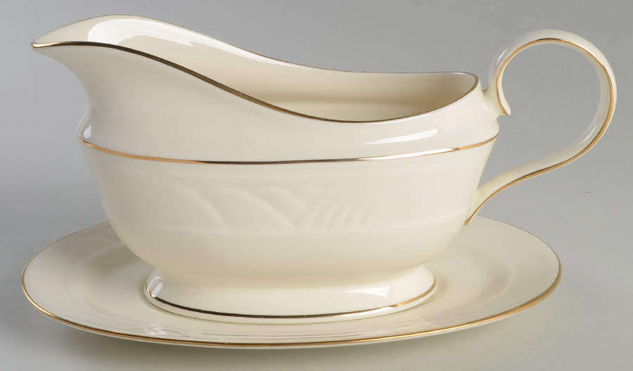 Golden Sand Dune Gravy Boat & Underplate by Lenox-1