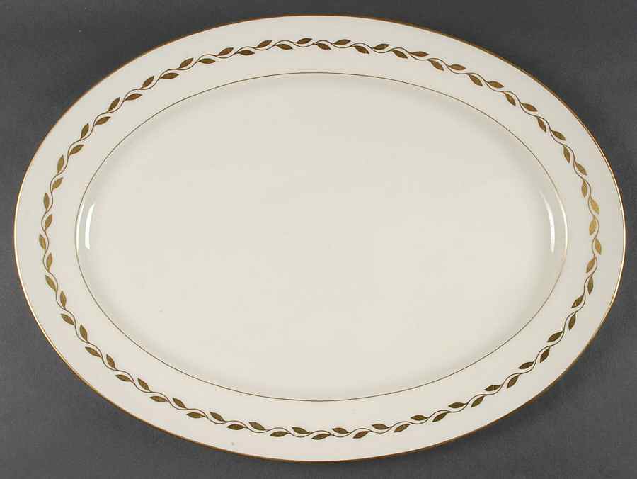 Golden Wreath 17" Oval Serving Platter by Lenox-1
