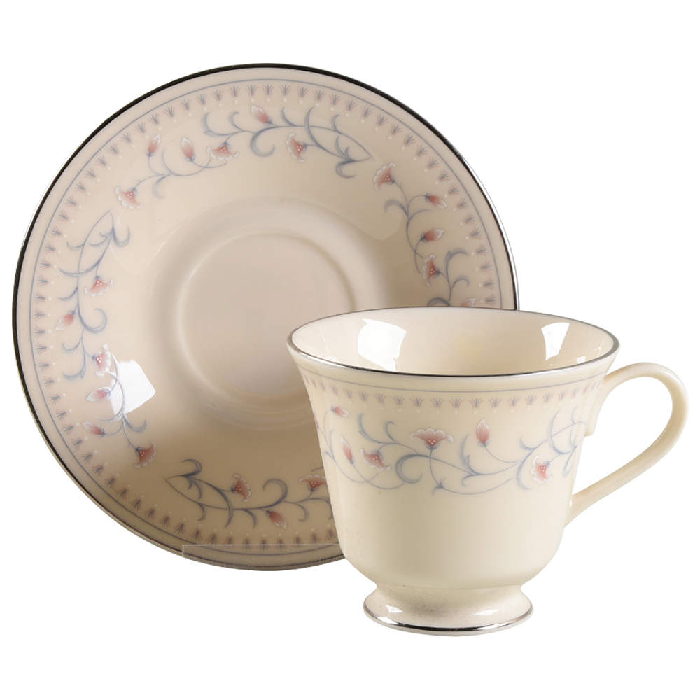 Hadley Footed Cup & Saucer Set by Lenox-1