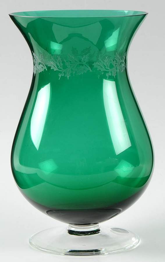 Holiday Gems Emerald 9" 1 Piece Open Hurricane/Vase by Lenox-1
