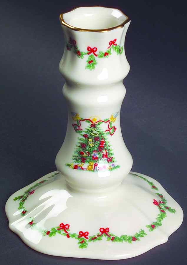 Joys of Christmas Giftware Small Candlestick by Lenox-1