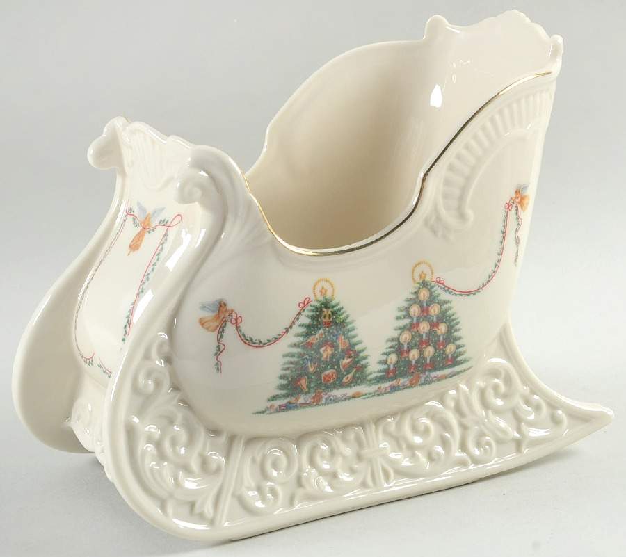 Joys of Christmas Giftware Sleigh Centerpiece by Lenox-1