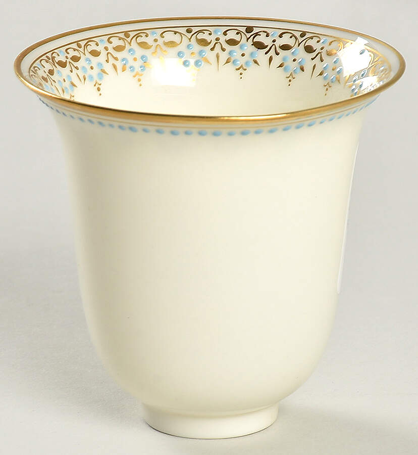 Lenox Liners (Cream, Gold Trim) Enamelled Bell Shape Demitasse Liner by Lenox-1