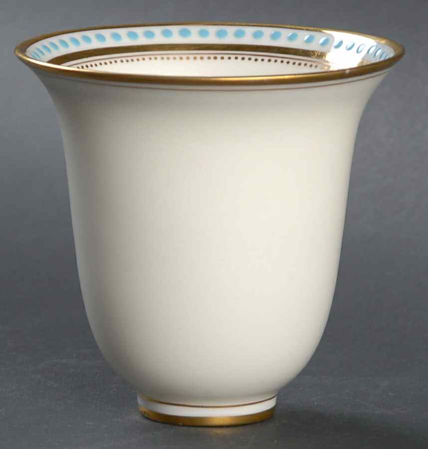 Lenox Liners (Cream, Gold Trim) Enamelled Bell Shape Demitasse Liner by Lenox-1