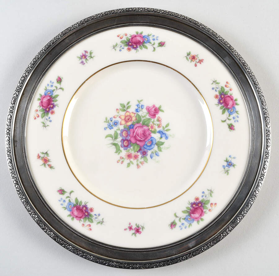 Lenox Rose Sterling Rim Dinner Plate by Lenox-1