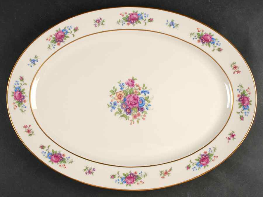 Lenox Rose 17" Oval Serving Platter by Lenox-1