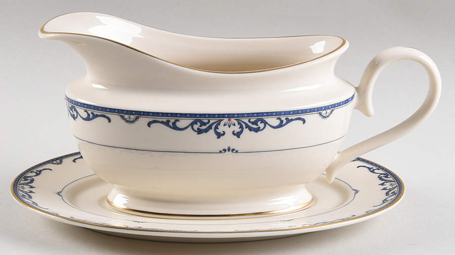Liberty 1999 Shape Gravy Boat & Underplate by Lenox-1