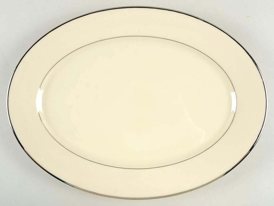Maywood (No Design) 13" Oval Serving Platter by Lenox-1