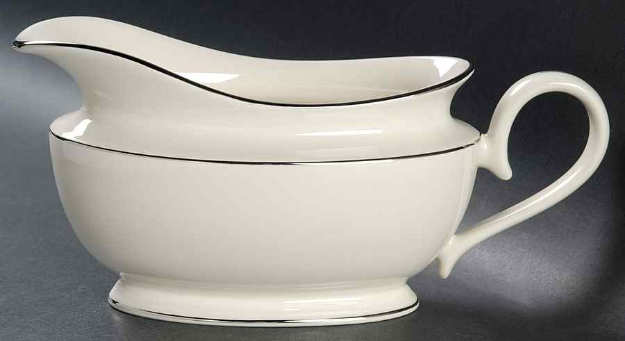 Maywood (No Design) 1999 Shape Gravy Boat by Lenox-1