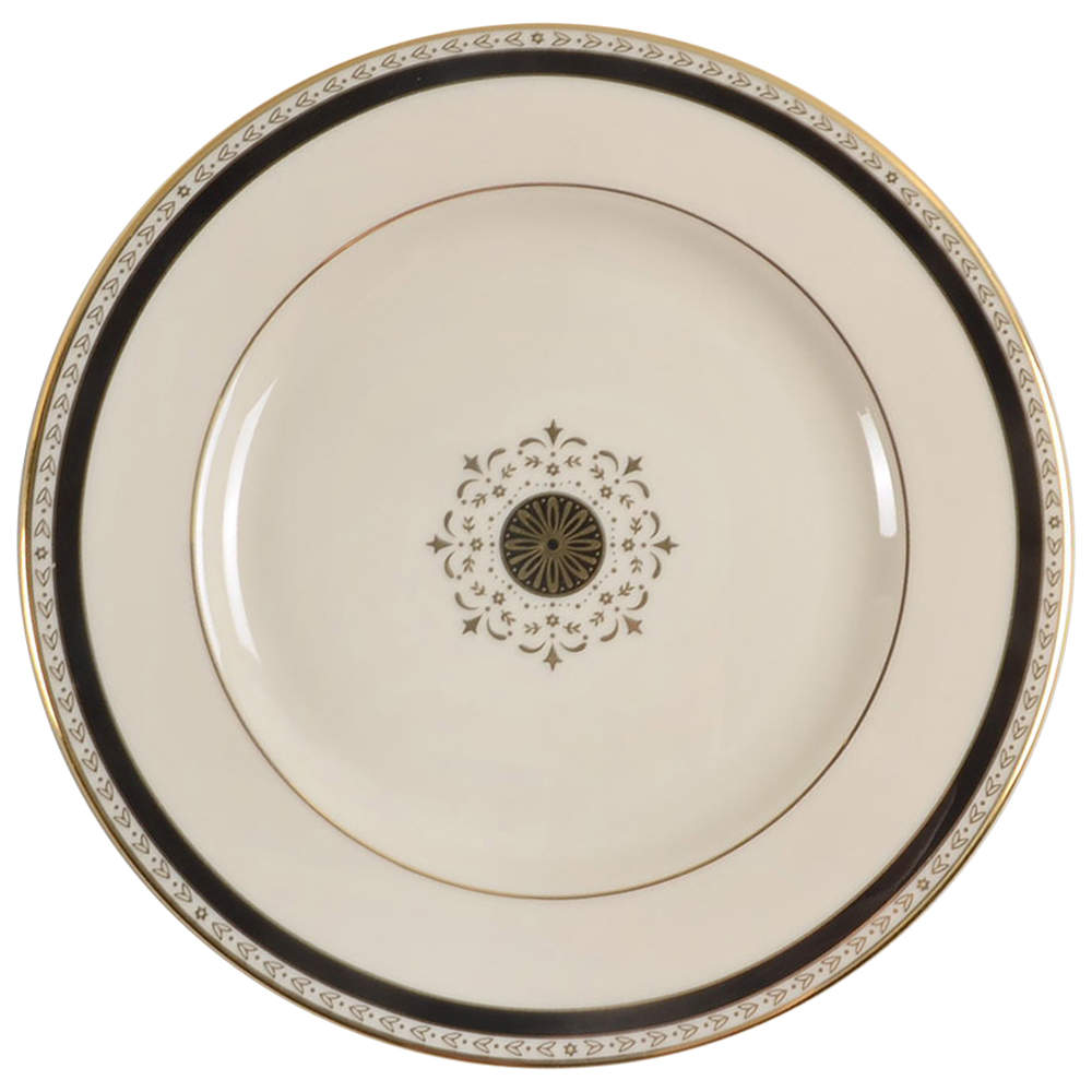 Medallion Black Accent Salad Plate by Lenox-1