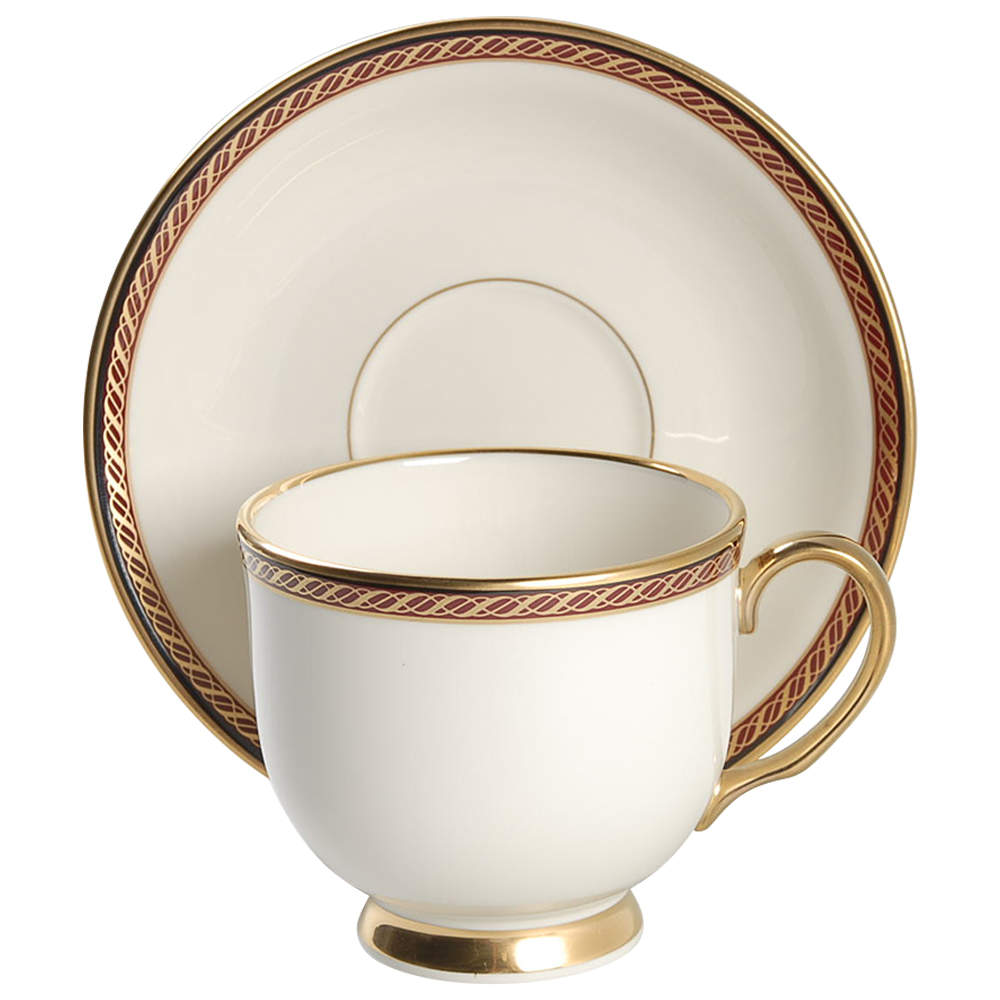 Monroe Footed Cup & Saucer Set by Lenox-1