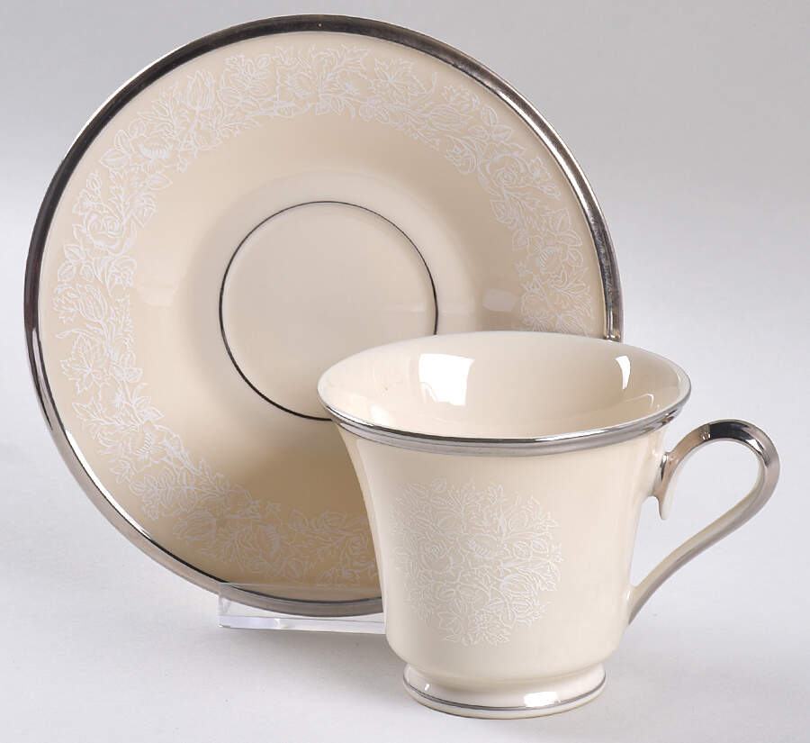 Moonspun Footed Cup & Saucer Set by Lenox-1
