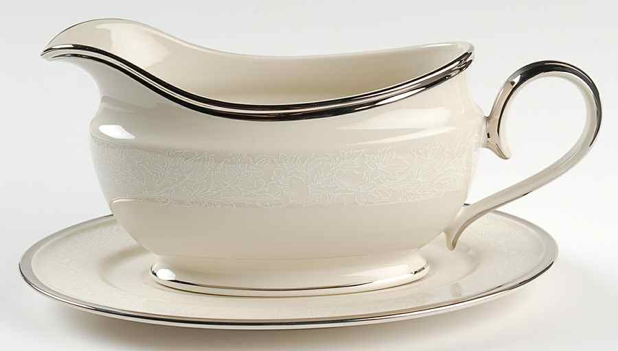 Moonspun Gravy Boat & Underplate by Lenox-1