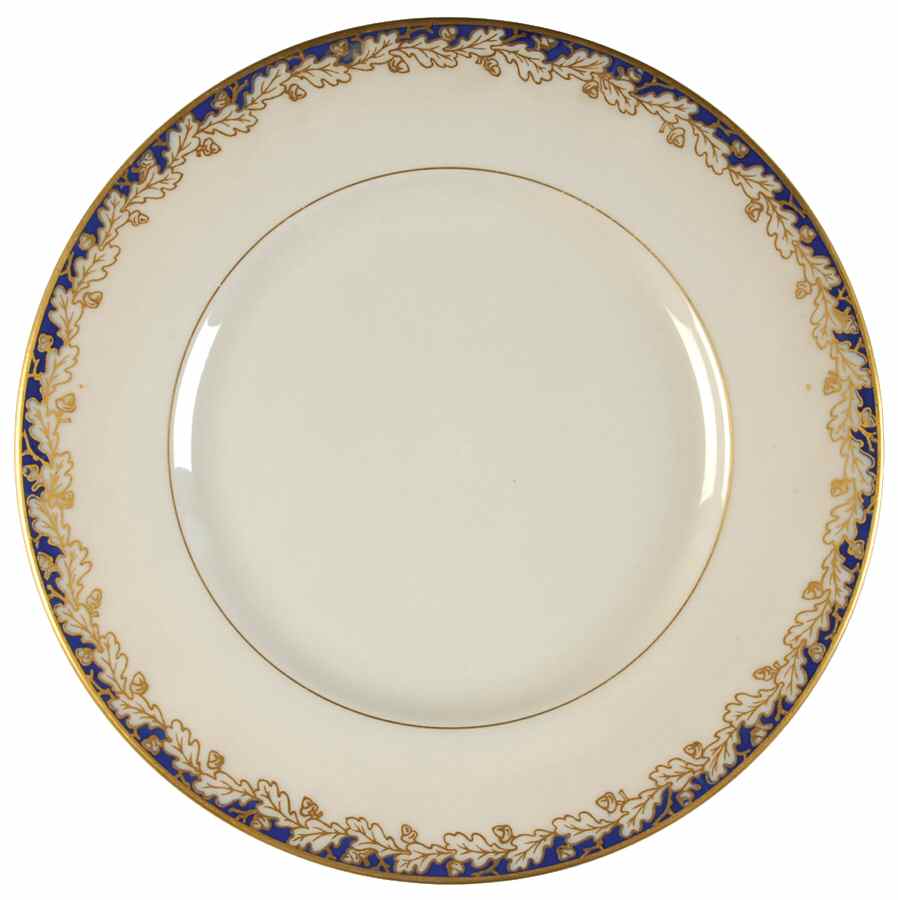 Oakleaf Cobalt Blue (All Cream) Salad Plate by Lenox-1