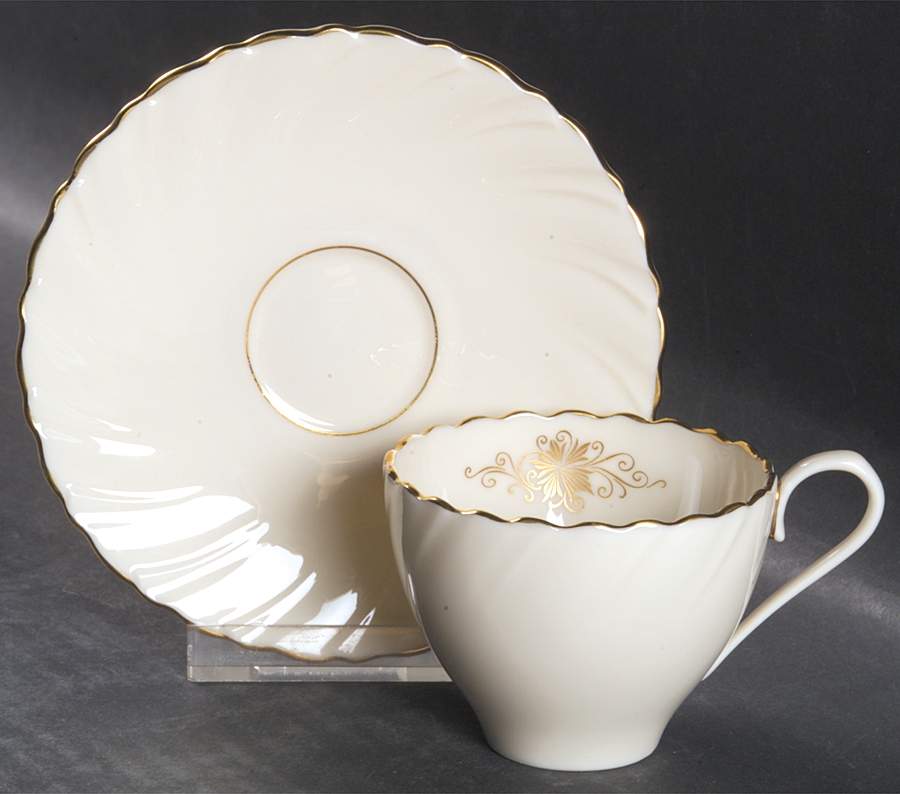 Orleans Flat Demitasse Cup & Saucer Set by Lenox-1
