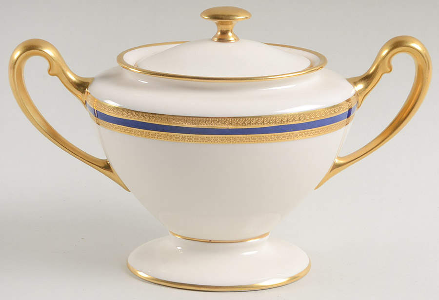 P72 Cobalt Blue Sugar Bowl & Lid by Lenox-1
