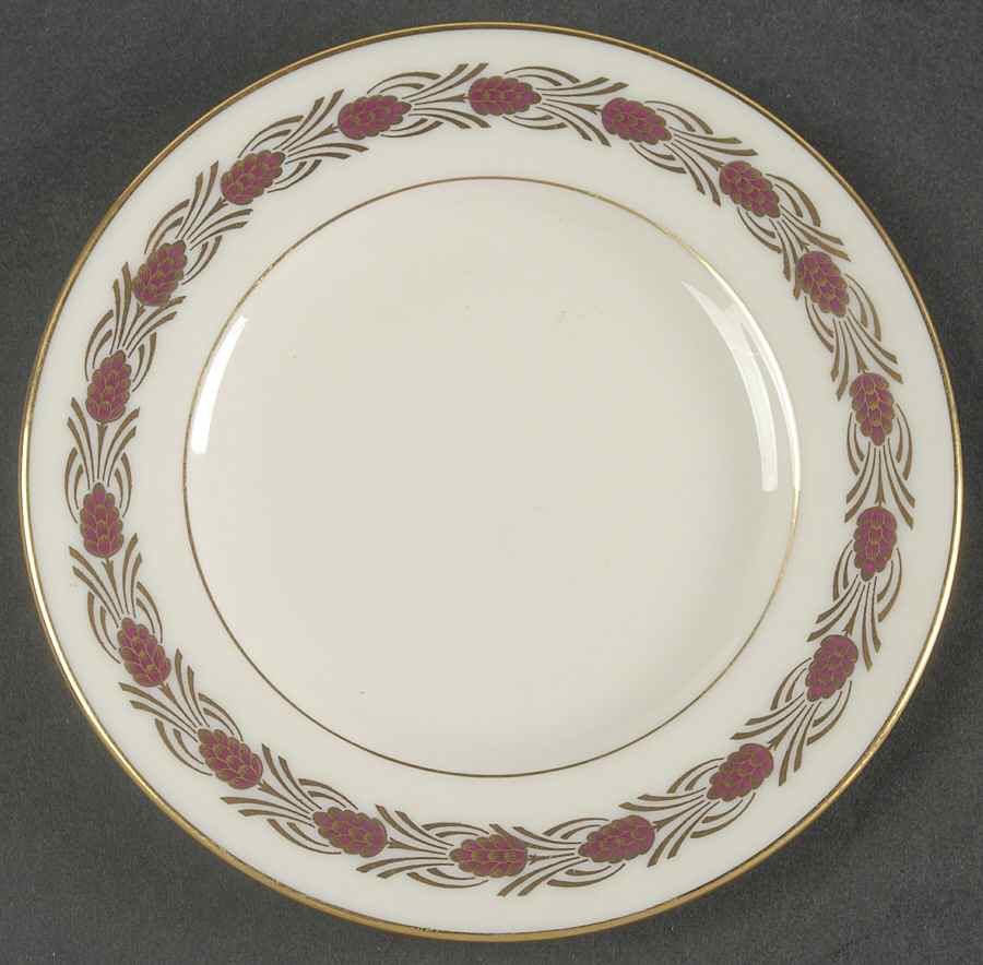 Pinehurst Maroon Bread & Butter Plate by Lenox-1
