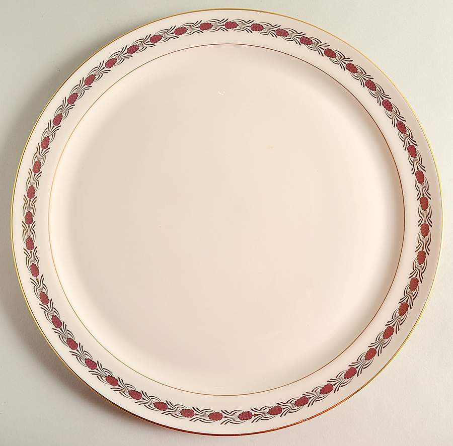 Pinehurst Maroon 14" Chop Plate (Round Platter) by Lenox-1