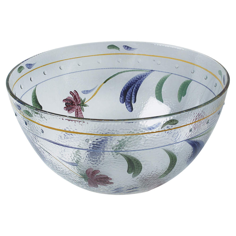 Poppies On Blue 11" Glassware Salad Bowl by Lenox-1