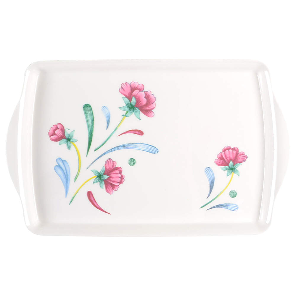 Poppies On Blue 15" Handled Melamine Serving Tray by Lenox-1