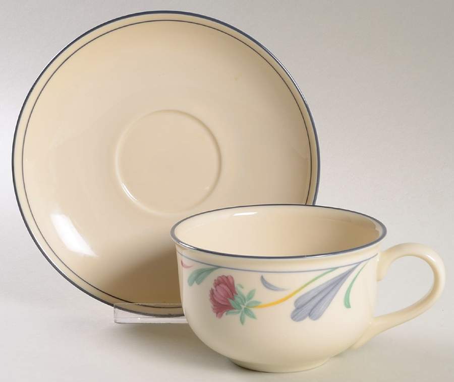 Poppies On Blue Breakfast Cup & Saucer Set by Lenox-1