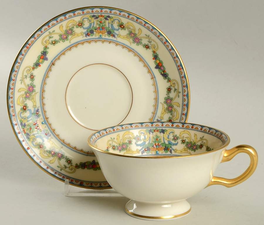 Renaissance Footed Cup & Saucer Set by Lenox-1