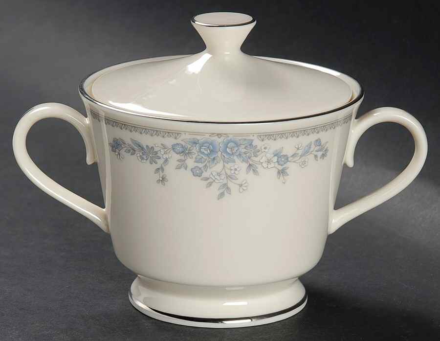 Reverie (Platinum Trim) Sugar Bowl & Lid by Lenox-1