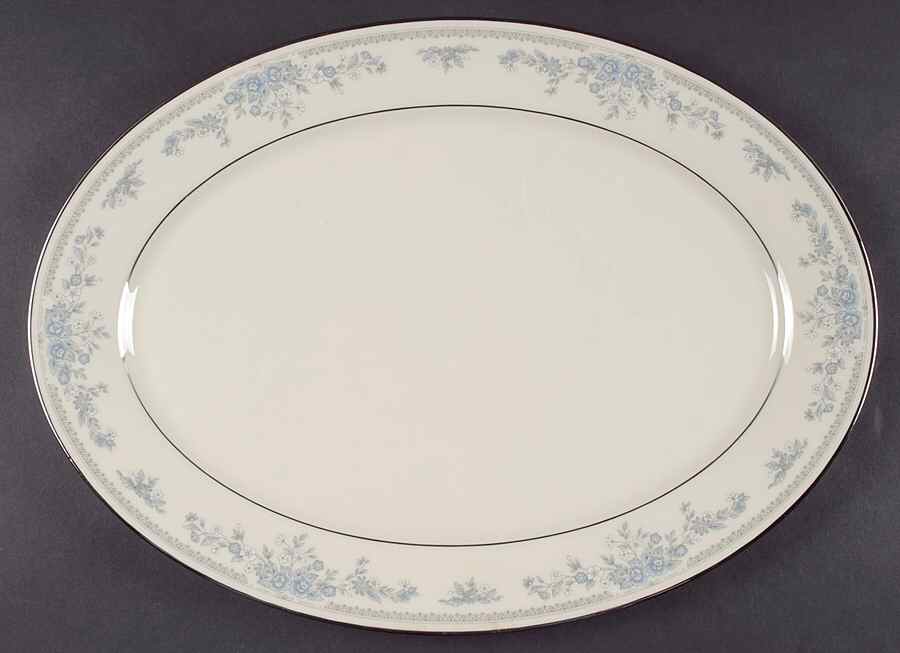 Reverie (Platinum Trim) 16" Oval Serving Platter by Lenox-1