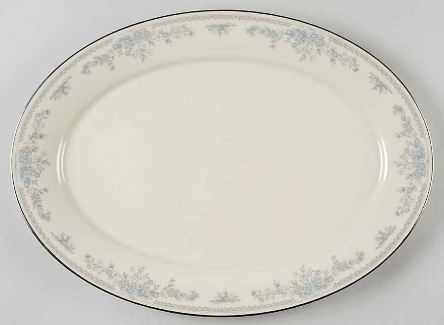 Reverie (Platinum Trim) 16" Oval Serving Platter by Lenox-1