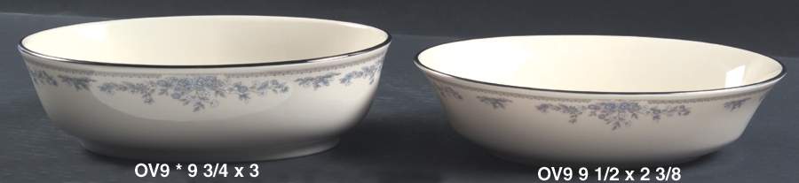 Reverie (Platinum Trim) 9" Oval Vegetable Bowl by Lenox-1