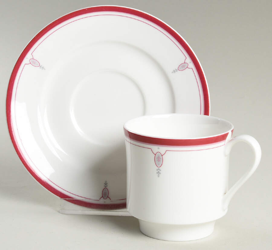 Rittenhouse Square Flat Cup & Saucer Set by Lenox-1